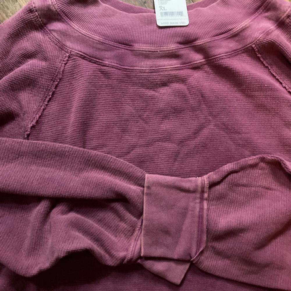 FP Free People Slouchy Free People Fun Time Turtle Thermal Pullover Sweater XL - Picture 6 of 8